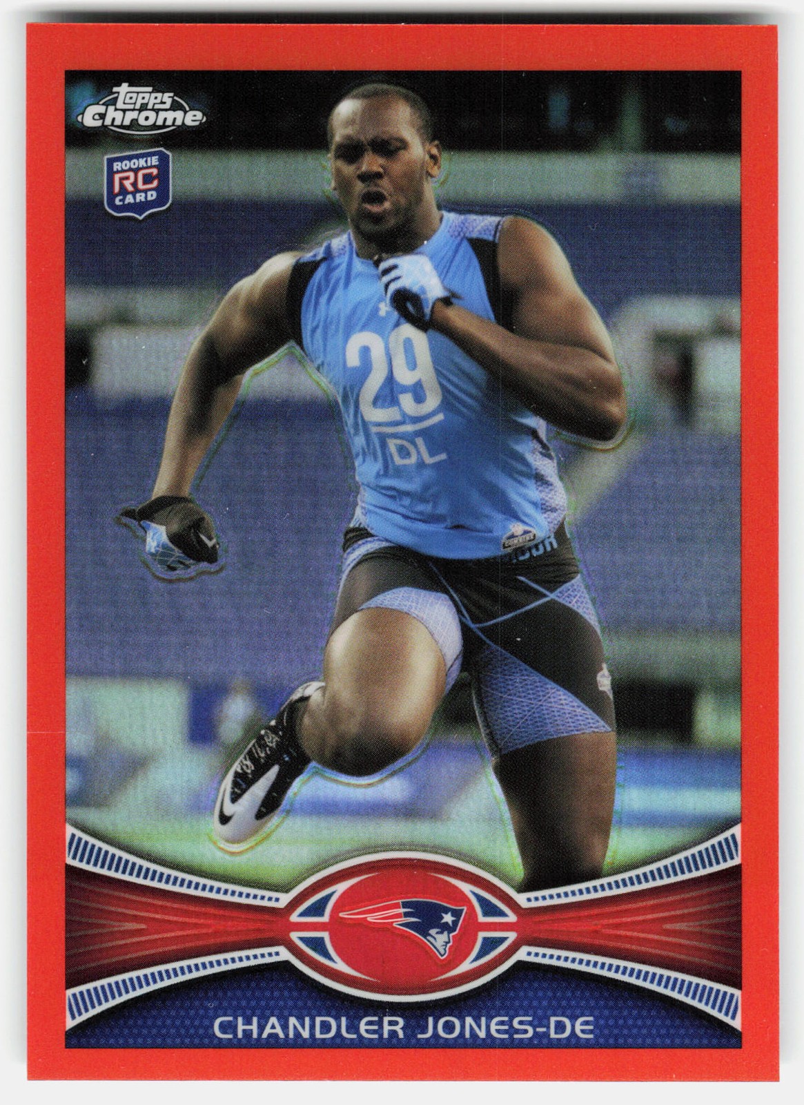 2012 Topps Chrome Orange Refractors Chandler Jones Rookie #140 Patriots RC