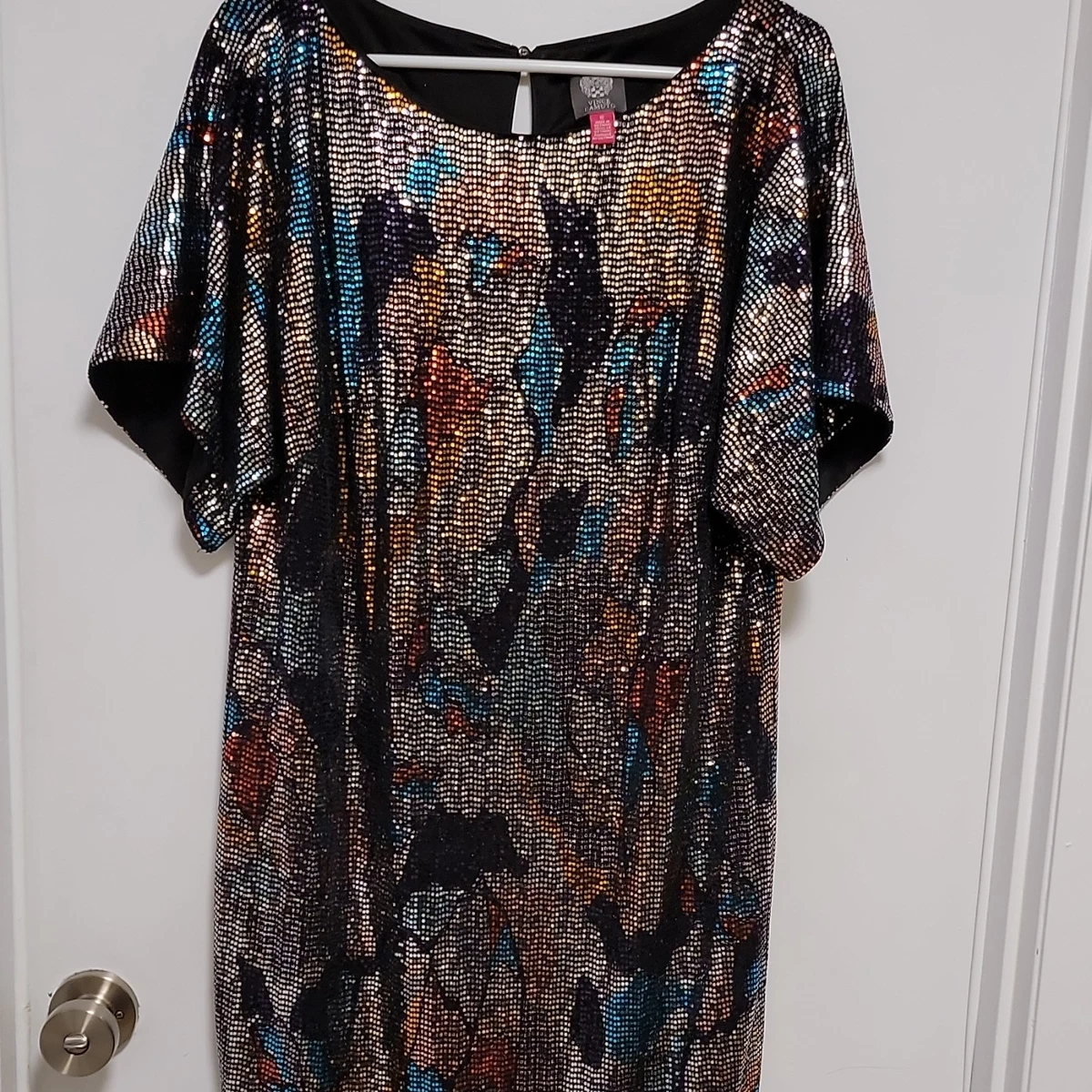 sequin short sleeve shift dress vince camuto Vince Camuto