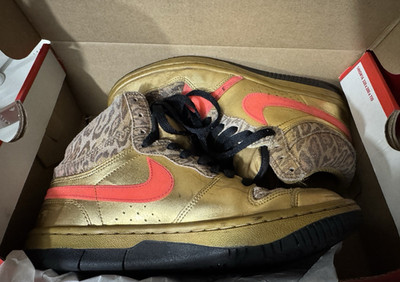 Nike Air Max Coliseum RCR Damen Sneaker High Top Tiermuster Gold EU 38,5