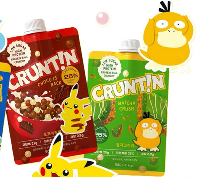 Pokemon Cruntin Crunch Ball Protein Shake 50g x 2 Packs 5 Flavors 2026 Korea