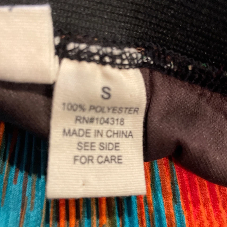 Allison Brittney Micro Pleated Polyester Chiffon Skirt Size Small - Image 4 of 4