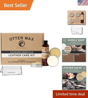 Ultimate Leather Care Set - Includes Saddle Soap & Salve for Perfect Maintenance