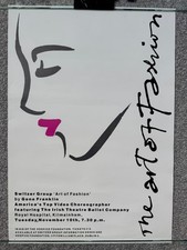 1987 'The Art of Fashion' minimalist theatre ballet/dance poster - Dublin