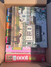 Lot of 8 Charles Wysocki Vintage 1000 Piece MB Puzzles