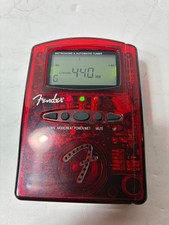 FENDER MT-1000 RED TRANSLUCENT DIGITAL METRONOME  AUTOMATIC CHROMATIC TUNER