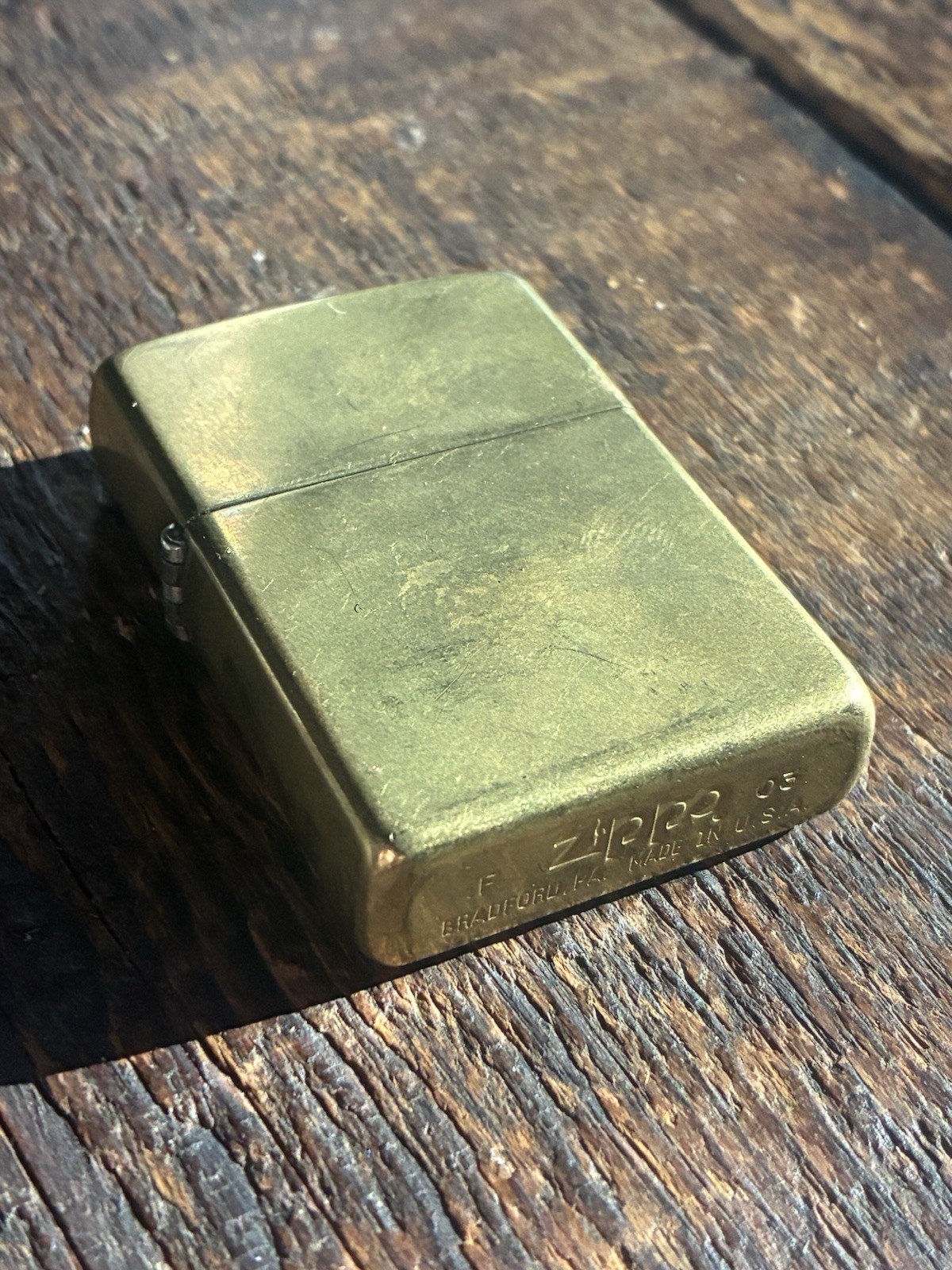 zippo f 03 lighter works needs fuel copper clean 