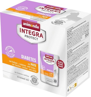 animonda INTEGRA PROTECT Katzenfutter nass Diabetes mit Pute (8 x 85g), vom