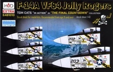 Hungarian Aero Decals 1/48 F-14A TOMCAT VF-84 JOLLY ROGERS TOM CATS IN ACTION