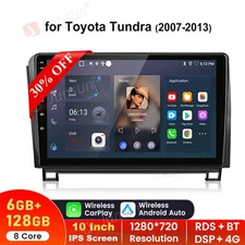 8Core 6+128GB Android Carplay Stereo Radio GPS 4G WIFI For Toyota Tundra 2007-13