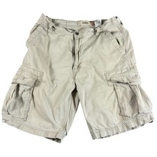 Vintage Levi's Cargo Shorts Mens 33 Tan Khaki Cotton Relaxed Fit Rugged Grunge