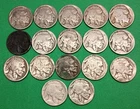 Buffalo Nickels (17) Dateless Nickels-NO DATE