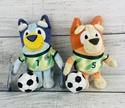Bluey Bingo 2026 FIFA World Cup Football Plush Toy Official Licensed Set NEW