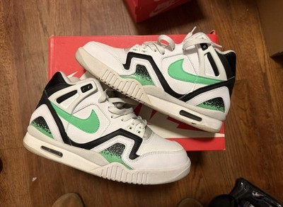 Size 8.5 - Nike Air Tech Challenge II White Poison Green Black Grey 318408 100 