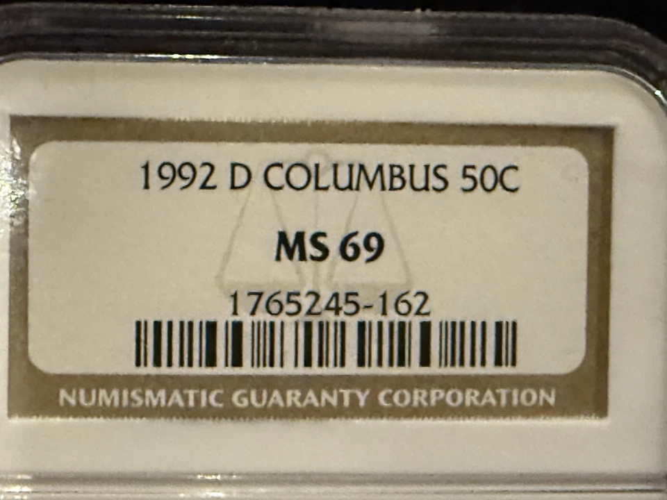 1992-D Columbus 50C NGC MS 69 Modern Commemorative Half Dollar - Image 3 of 4