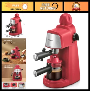 Espresso Machine 3.5 Bar with Milk Frother & Steam Wand - 4 Cup Coffee Maker, Re