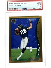 Fred Taylor 1998 Topps Chrome #152 PSA 9 Draft Picks 🔥 RC Jaguars