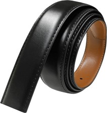 Genuine Leather Reversible Dress Belt Strap, 1-1/8" Adjustable Size