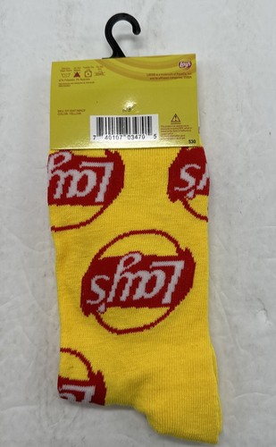 Lays Kartoffelchips Socken lustig Humor gelb Crew Herren Größe 6-12 Odd Sox Spaß Essen - Bild 2 von 5