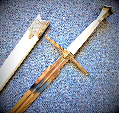 NEW! 46'' Geralt of Rivia Silver Witcher Sword 