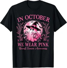 October We Wear Pink Breast Cancer Awareness Unisex T-Shirt