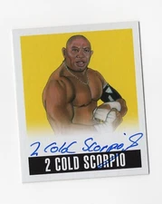 2 Cold Scorpio 2014 Leaf Originals Wrestling Autograph Card Auto ECW Yellow /25