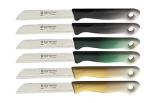 SMI-Solingen Küchenmesser Schälmesser Gemüsemesser Wellenschliff Mehrfarbig