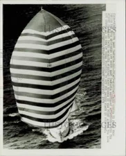 1971 Press Photo Ondine II yacht peeps behind its sail during Sydney-Hobart race