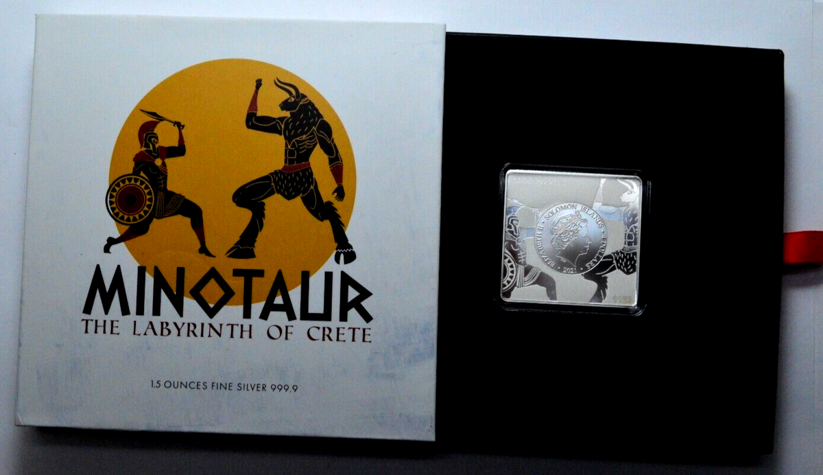 2021 1.5 oz 9999 Silver Minotaur Labyrinth of Crete Solomon