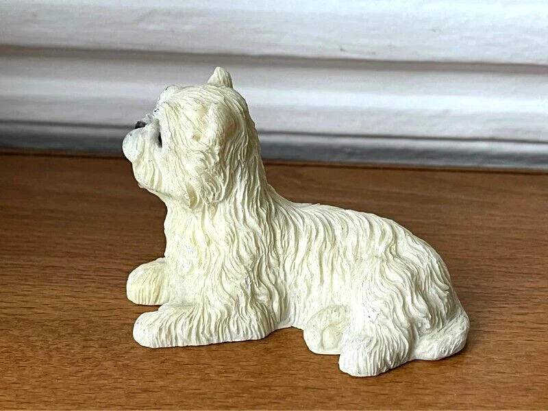 Figurine en résine CHIEN Crème état NEUF 7cm 💮❤️ Adorable - Photo 4/4