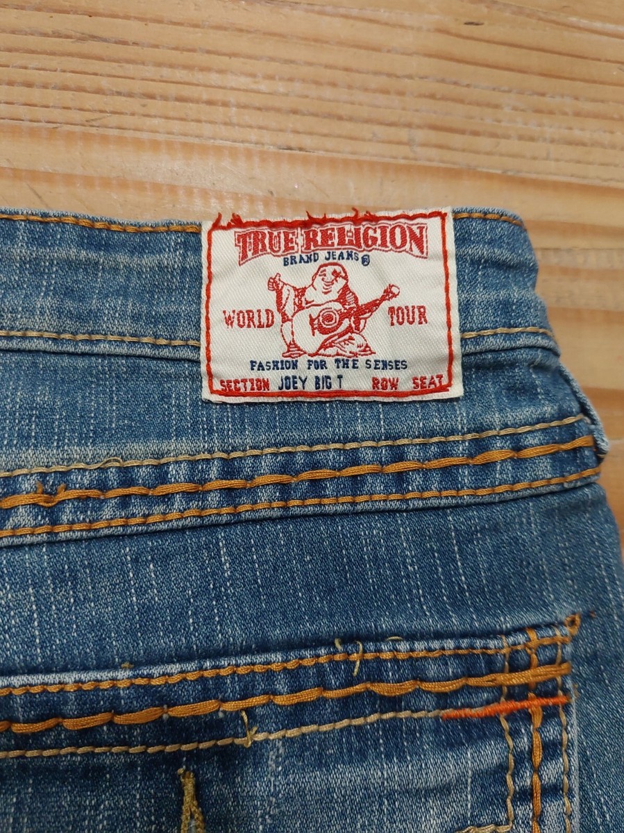 【希少】TRUE RELIGION JOEY BIG T デニム 31 TRUE RELIGION Jeans Joey Big T Men's Size 31 Bootcut Flare Lowrise