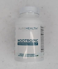 Pure Health Research NOOTROPIC MUSHROOM FORMULA - 60 Capsules - 11/2026