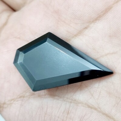 19.54 Cts black Moissanite Fancy Kite shape ideal for jewelry 