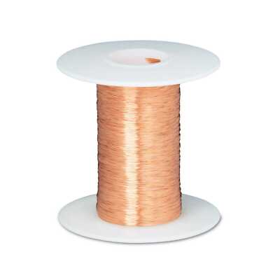 34 AWG Bare Copper Wire, Buss Wire, 1000' Length, 0.0063'' Diameter, Natural