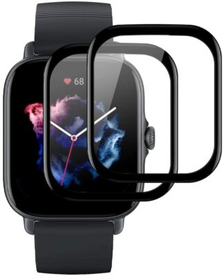 2X 3D Schutzglas für Amazfit GTS 3 Hartglas Display Full Screen Curved