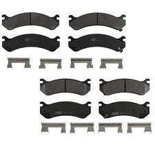 TRW Pro Front and Rear Disc Metallic Brake Pad Set Kit For Chevrolet GMC Hummer