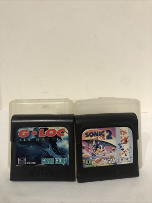 2 Sega Game Gear Games - Sonic The Hedgehog 2 & G Loc Air Battle