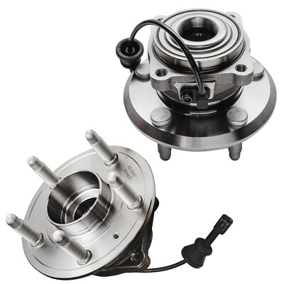 Detroit Axle 14pc Brake Kit – Front & Rear Ceramic Pads, Rotors, Wheel Bearings For Chevy Equinox 2010-2017