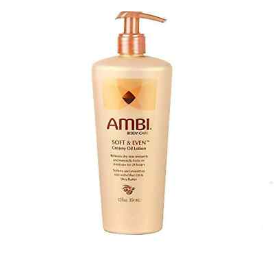 Ambi Soft & Even Creamy Oil Lotion 12 Oz  NEW