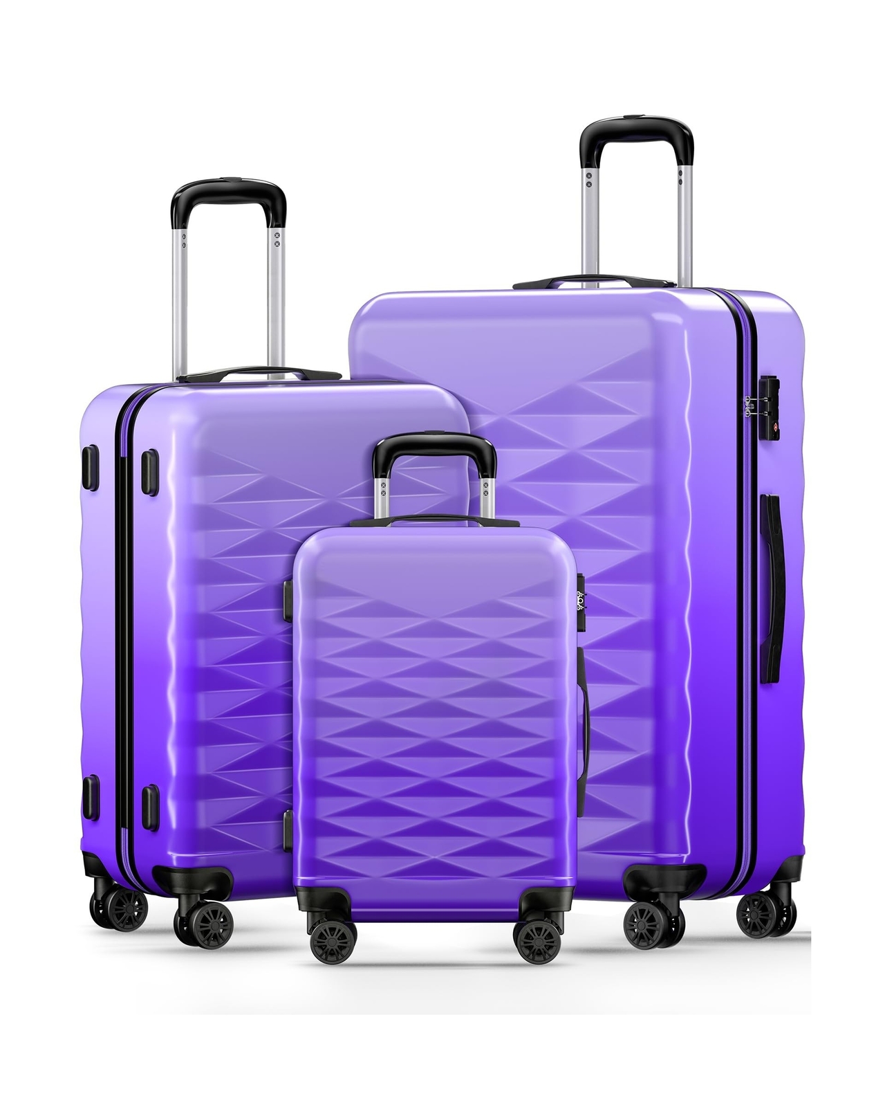 Suitour Luggage Set of 3,Hard Case Lightweight Luggage Sets with Spinner Whee...