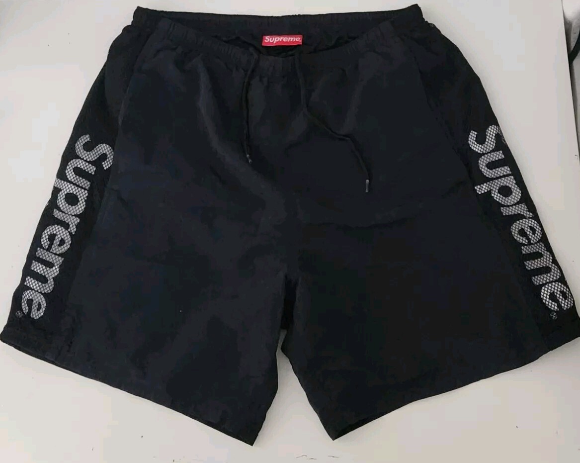 SS20 Supreme Mesh Panel Water Short M Medium Black Nylon SS20 Supreme Mesh Panel Water Short M Medium Black Nylon