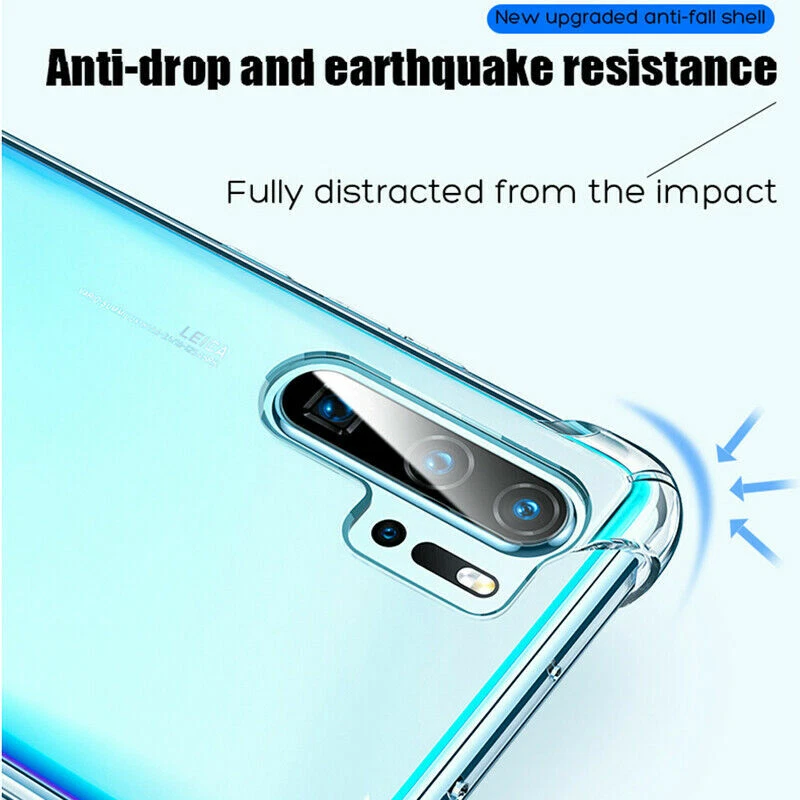 For Huawei P40 P30 P20 Mate 40 30 20 Clear Shockproof TPU Silicone Phone Case - Image 3 of 4