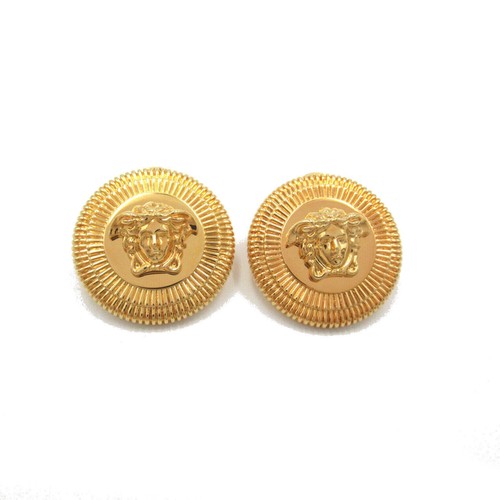 Versace Medusa Earrings Women's Jewelry Gold Plated GP Fashion