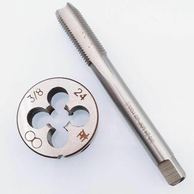 1set HSS 3/8-24 UNF Tap Left Hand & 3/8-24 UNF Die Left Hand Threading ...