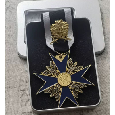 German Black Eagle Medal oakleaf with ribbon Full Size Reproduction