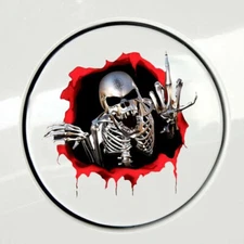 3D Metal Skeleton Skull Car Motorcycle Sticker Badge Side Emblem Decal Universal