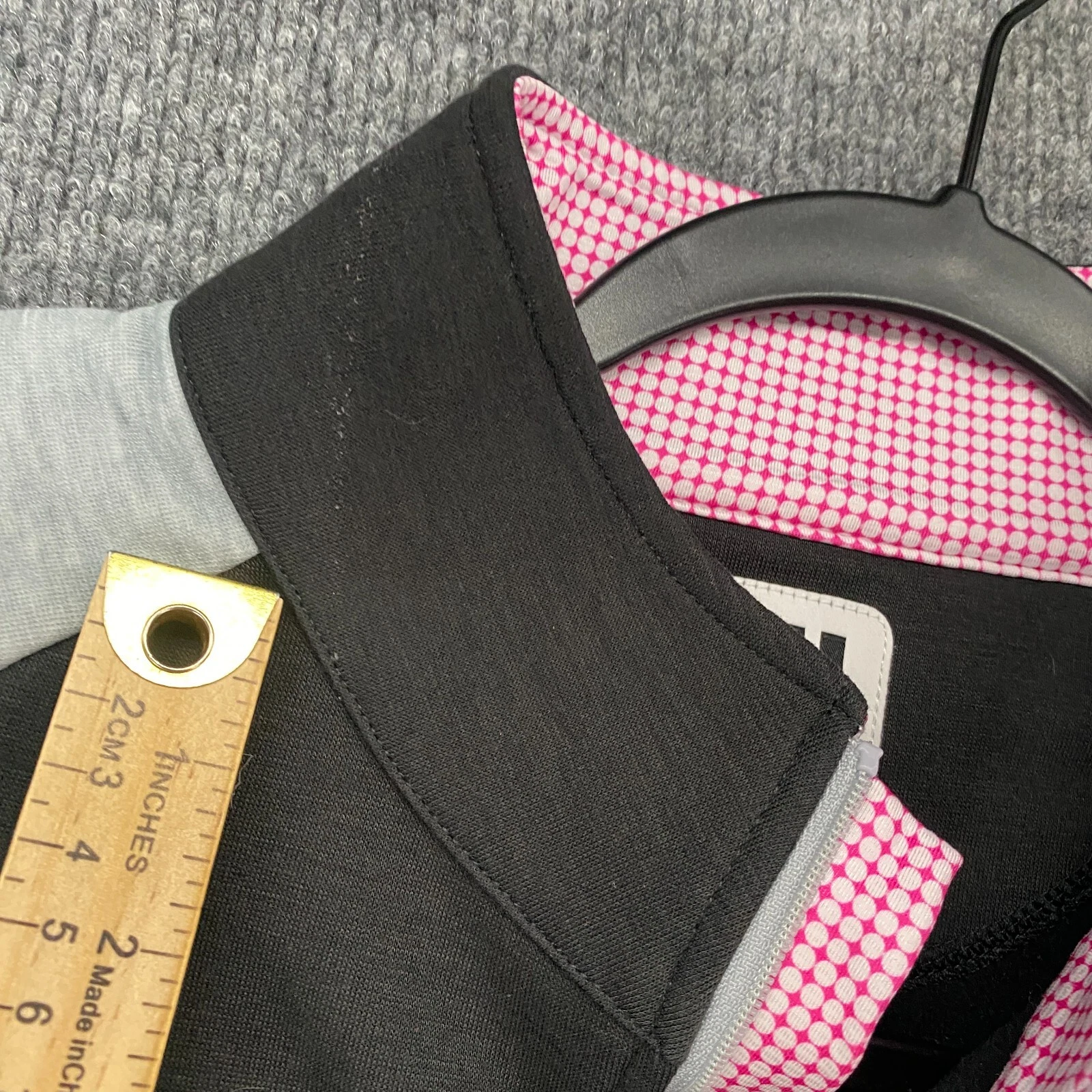 VETEMENTS Footjoy Giacca Donna M Nero Colorblock Full Zip Performance Felpa Golfista