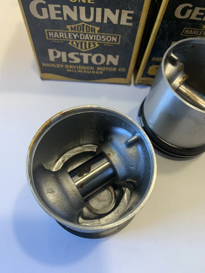 (2) Cabezas de pistón Harley Davidson 317-343 vintage como nuevas de 1940 modelo WL 45CI 20 más Foto 2 de 4