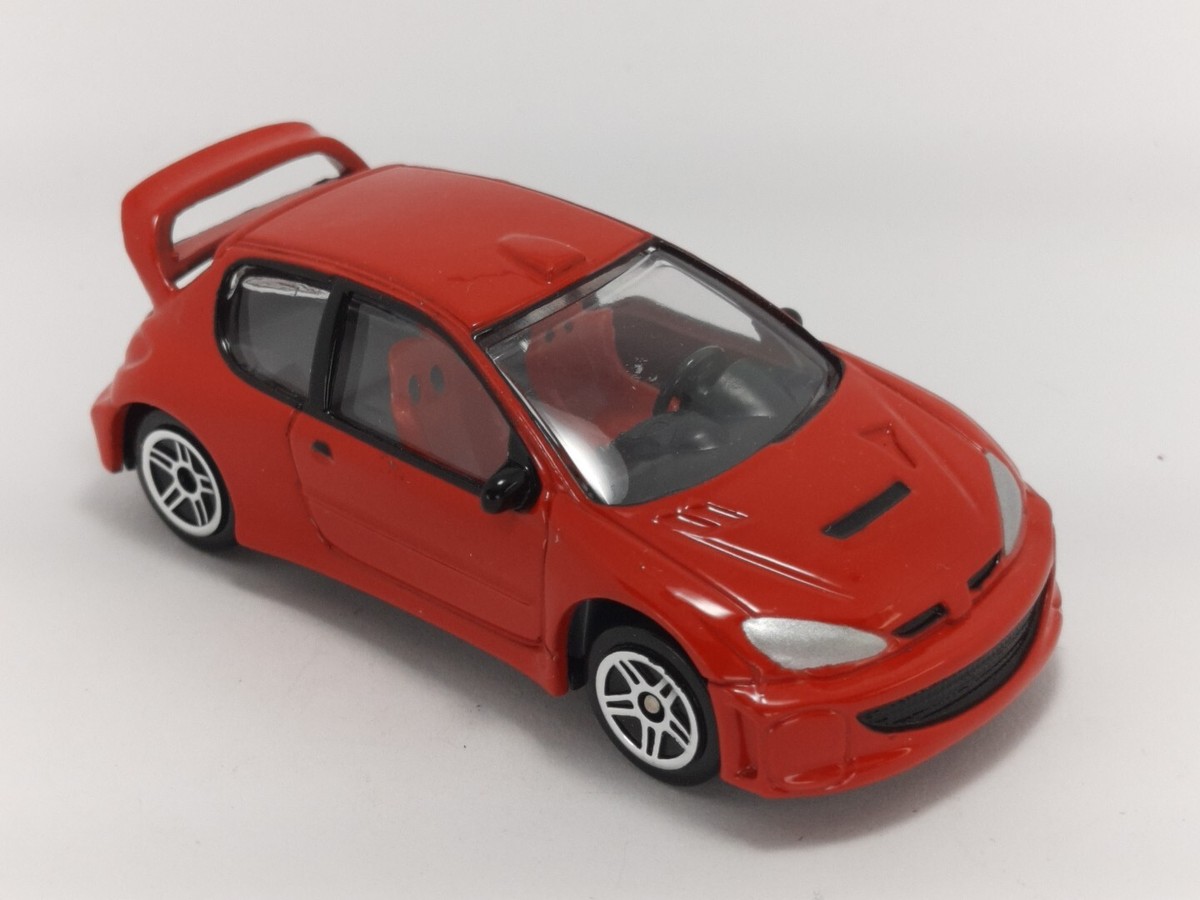 2000 - 2003 PEUGEOT 206 WRC Rally Car Red 1/64 Scale Die-Cast