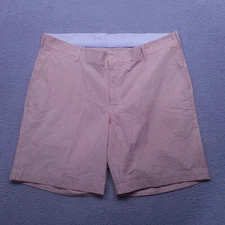 Bills Khakis Shorts Mens 42 Red Cream Pinpoint Seersucker Standard Fit PS RCPS