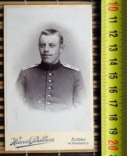 Kaiserlich Deutscher Soldat.  75th Inf. R. Bremen / 1. Hanseatik. CDV klein - Bild 1 von 2